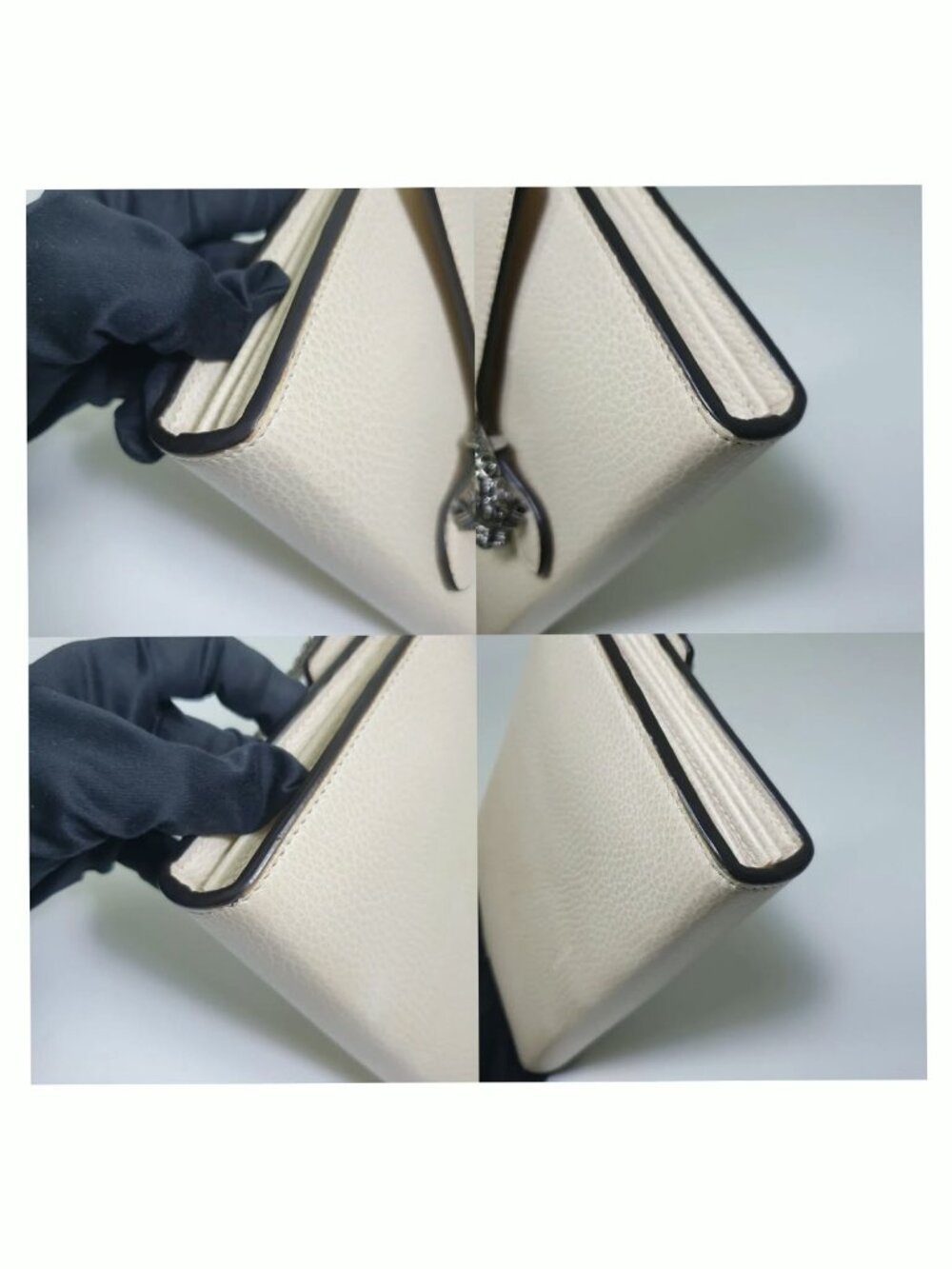Authentic Gucci Dionysus Chain Wallet White Leather Shoulder Bag - Picture 4 of 11